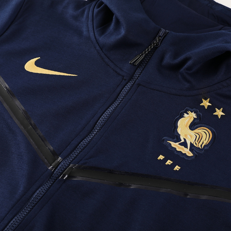 23 French royal blue hoodie suit